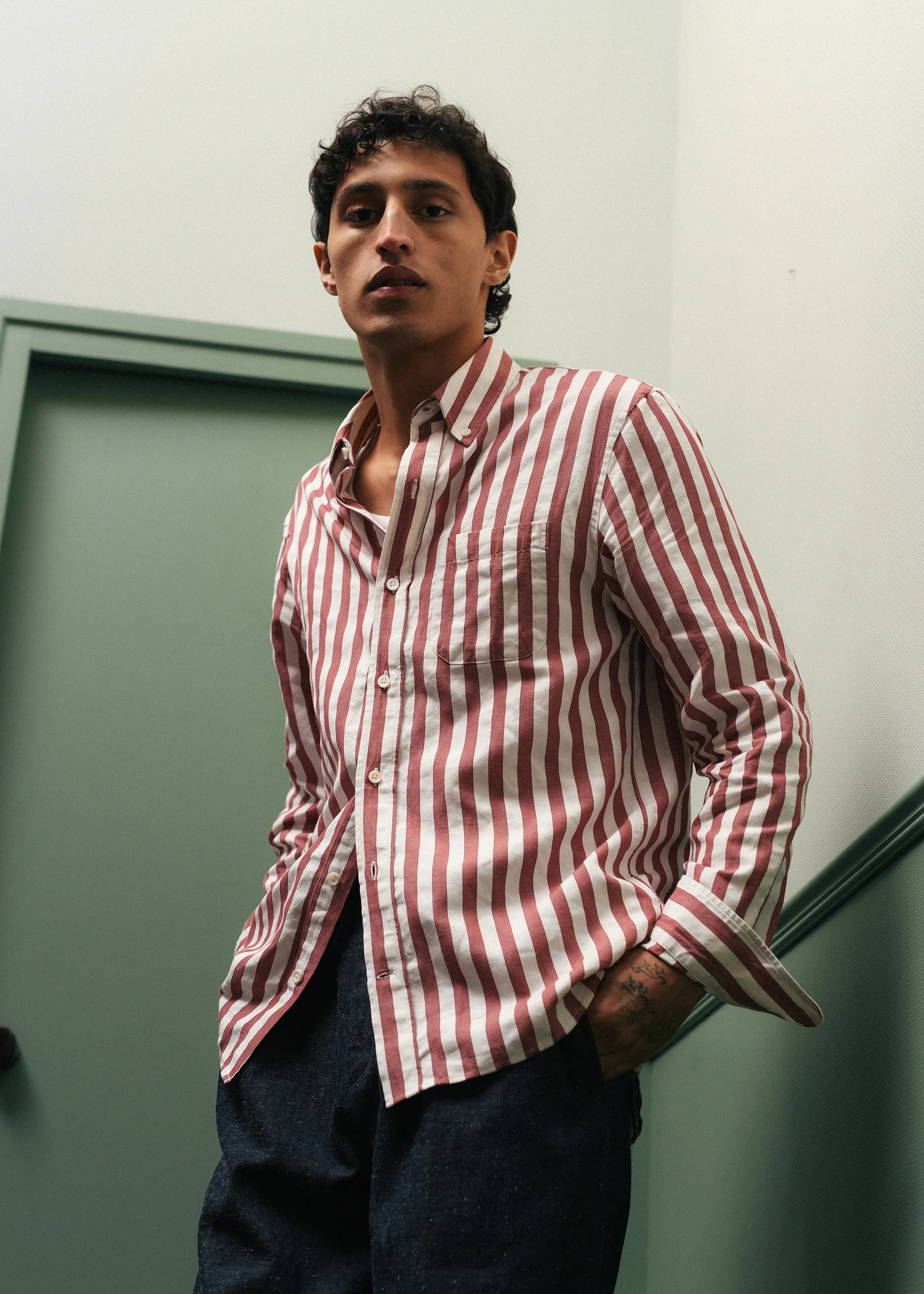 Chemise Calvi rouge et blanc - Image 4